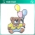 BEAR HOLDING BALOONS EMBROIDERY APPLIQUE