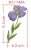 W11748A PURPLE BLOOMS EMBROIDERY APPLIQUE