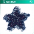 DENIM STAR EMBROIDERY APPLIQUE