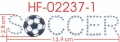 SOCCER EMBROIDERY+RHINESTONE TRANSFER