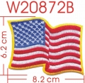 USA FLAG EMBROIDERY APPLIQUE