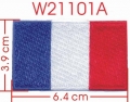 FRANCE FLAG EMBROIDERY APPLIQUE