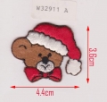 SANTA BEAR EMBROIDERY APPLIQUE