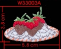 STRAWBERRY CHOCOLATE EMBROIDERY APPLIQUE