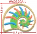 COLORED SHELL EMBROIDERY APPLIQUE