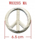 PEACE SIGN EMBROIDERY APPLIQUE