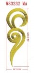 METALLIC SPIRAL EMBROIDERY APPLIQUE